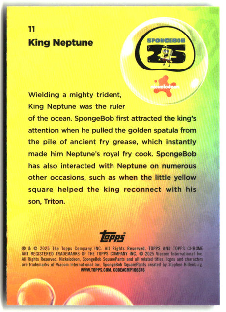 2025 Topps Chrome SpongeBob King Neptune #11