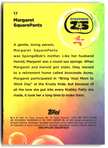 2025 Topps Chrome SpongeBob Margaret SquarePants #17