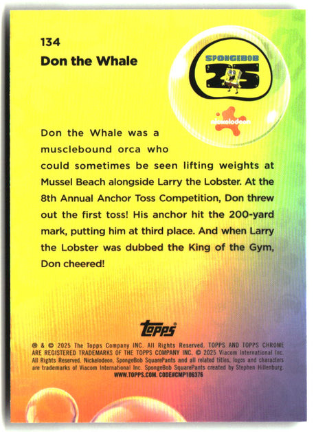 2025 Topps Chrome SpongeBob Alaskan Bull Worm #34