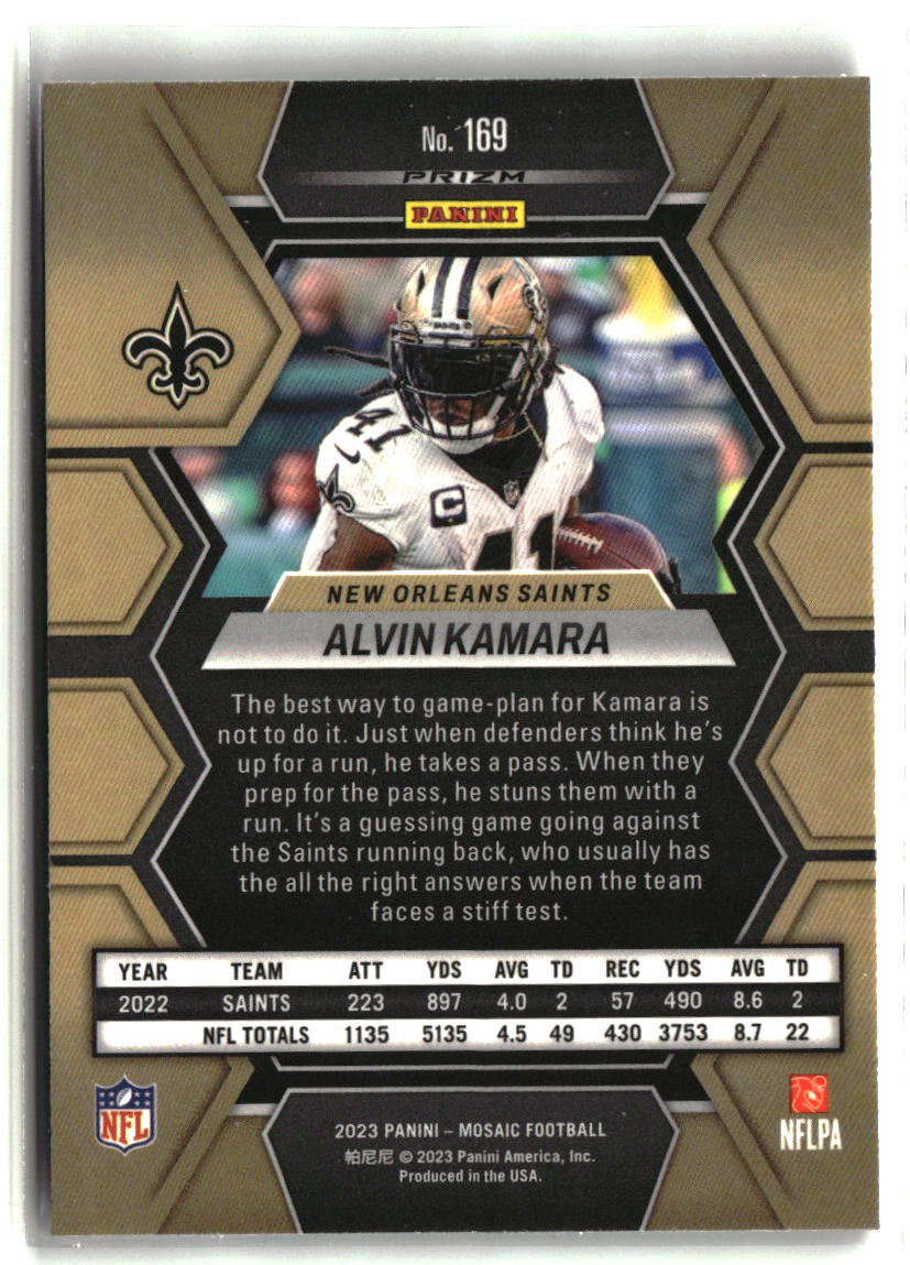 Alvin Kamara 2023 Panini Mosaic Red Mosaic #169