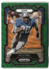 Billy Sims 2023 Panini Prizm Green Wave #95