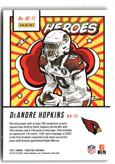 DeAndre Hopkins 2021 Panini Prestige Heroes #HE-11