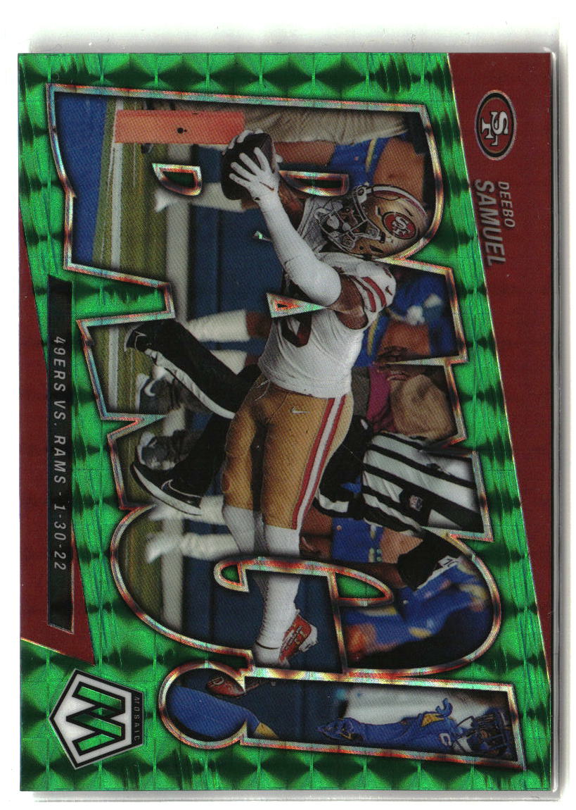 Deebo Samuel 2022 Panini Mosaic Bang! Mosaic Green #B-1