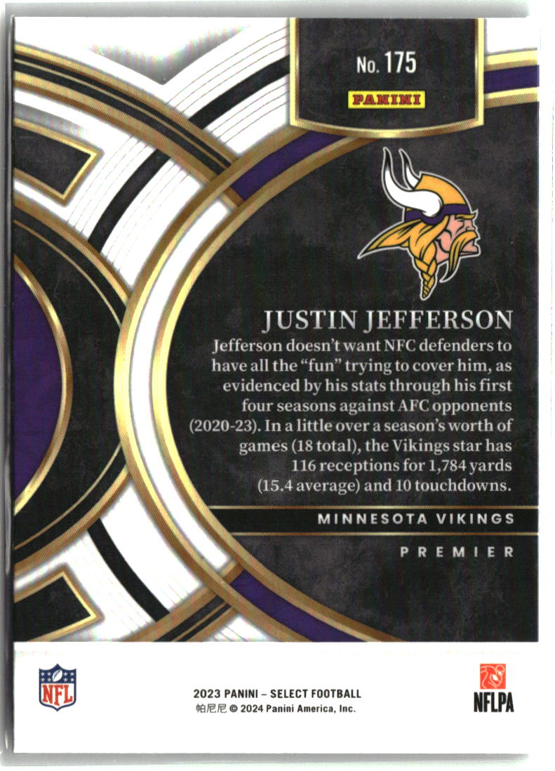 Justin Jefferson 2023 Panini Select #175