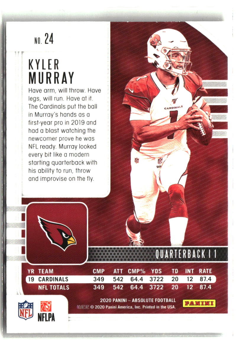 Kyler Murray 2020 Panini Absolute #24