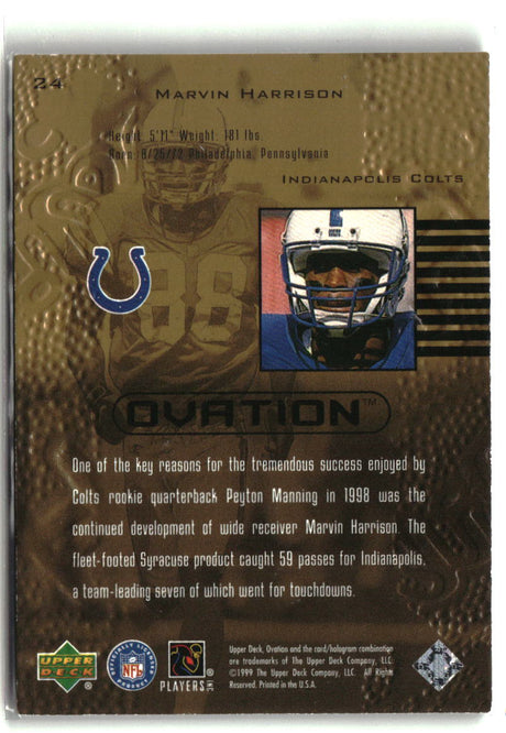 Marvin Harrison 1999 Upper Deck Ovation #24