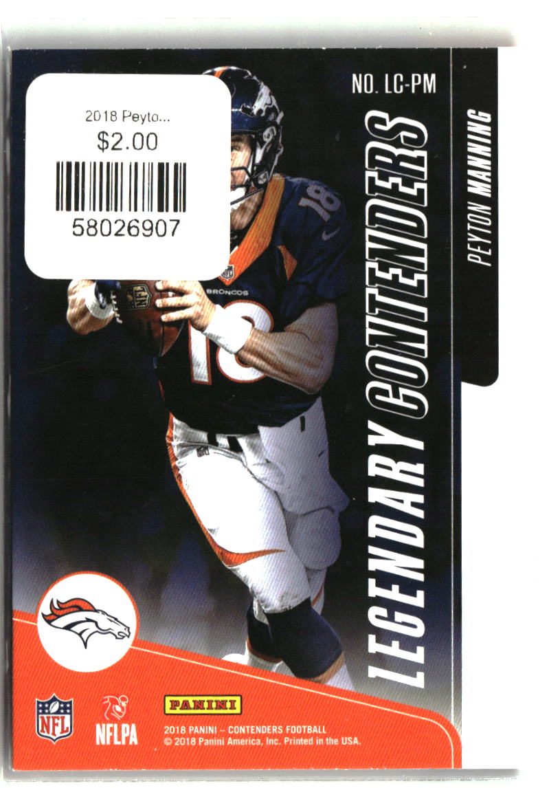 Peyton Manning 2018 Panini Contenders Legendary Contenders #LC-PM