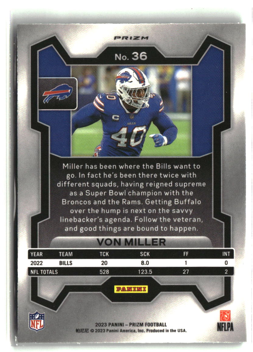 Von Miller 2023 Panini Prizm Green #36