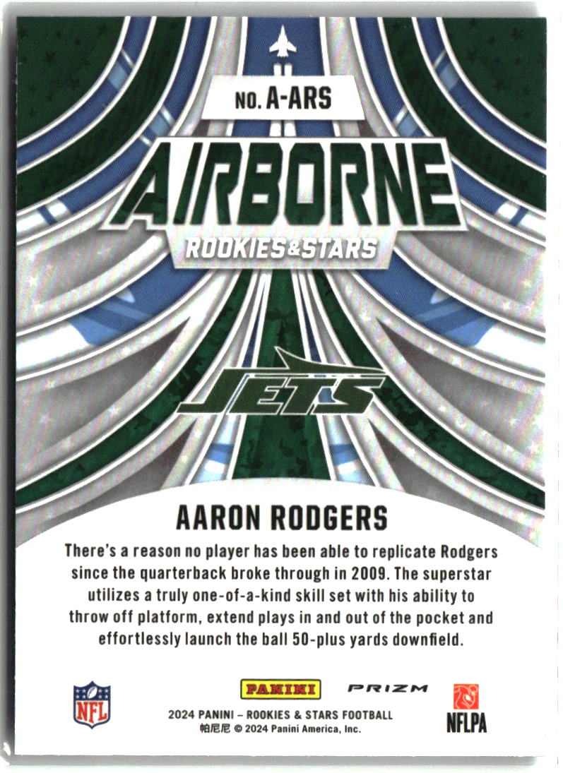 Aaron Rodgers 2024 Panini Rookies & Stars Airborne Silver #A-ARS