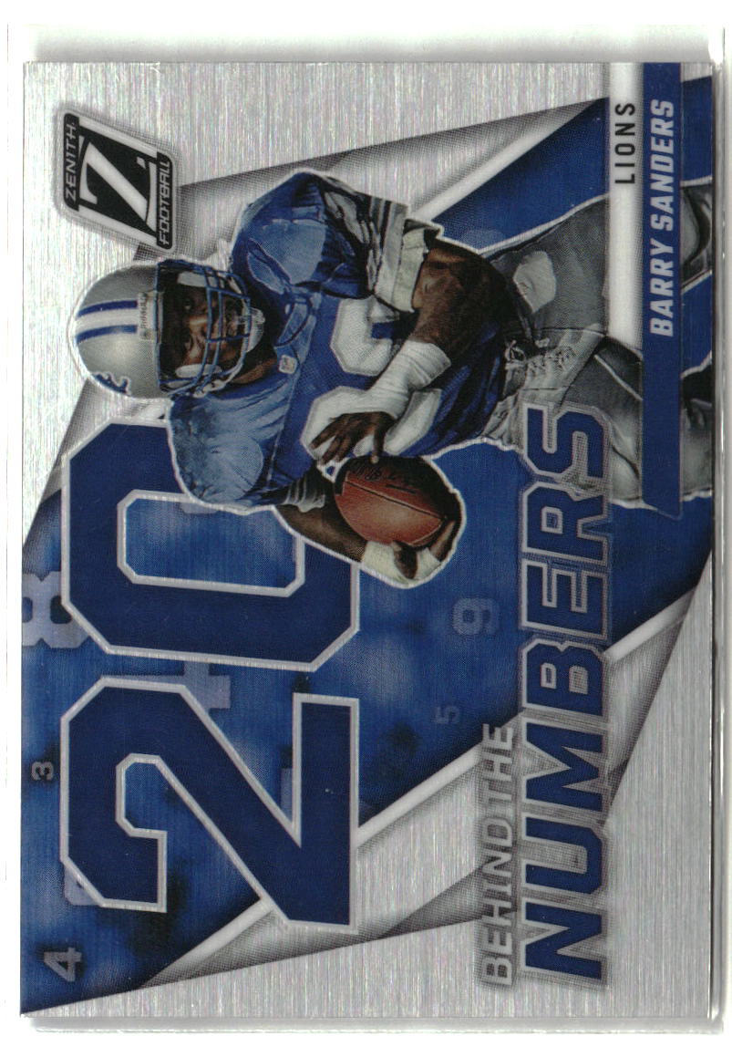 Barry Sanders 2022 Zenith Behind the Numbers #BN-BS