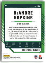 DeAndre Hopkins 2024 Donruss Optic Holo #192