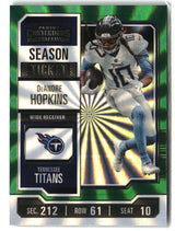 DeAndre Hopkins 2023 Panini Contenders Opening Kickoff (Green Laser) Ticket #95
