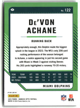 De'Von Achane 2024 Donruss Optic Holo #122