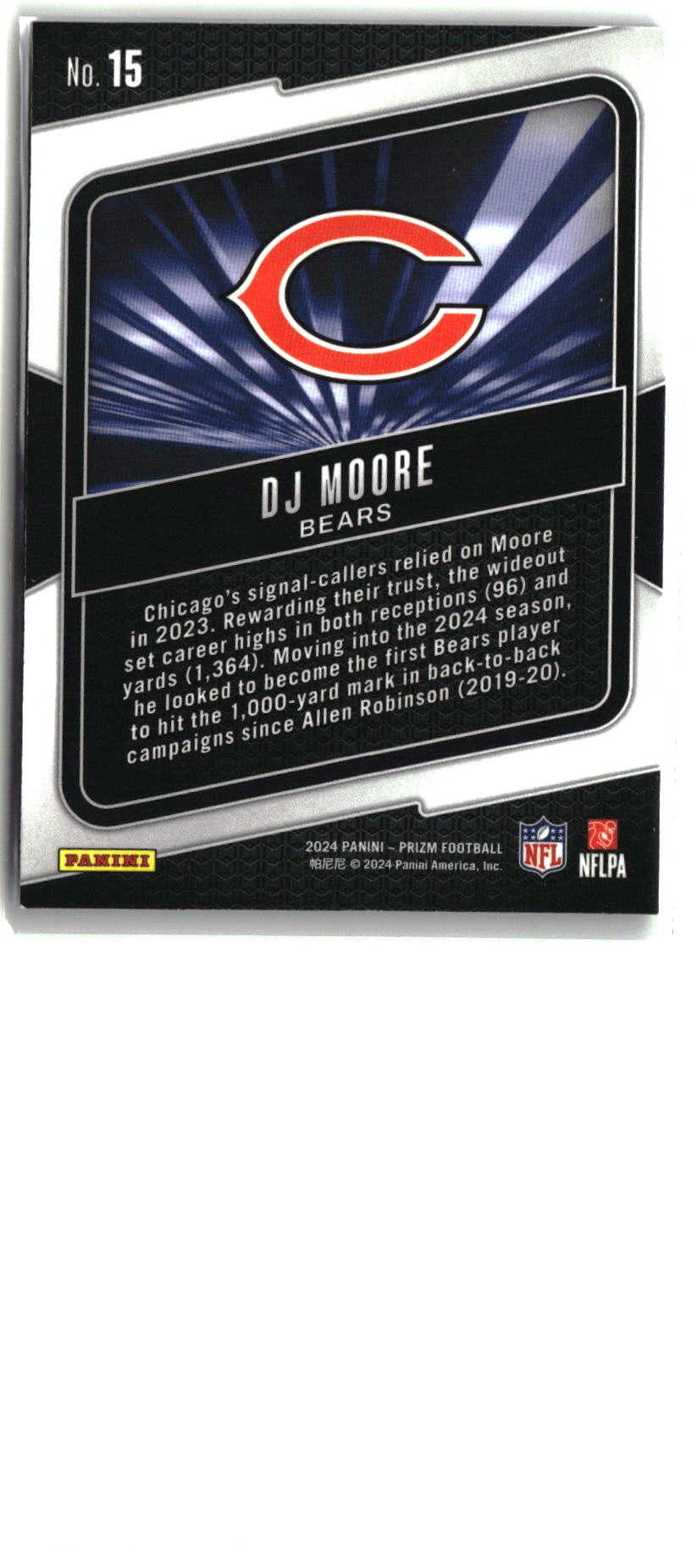 DJ Moore 2024 Panini Prizm Hype #15