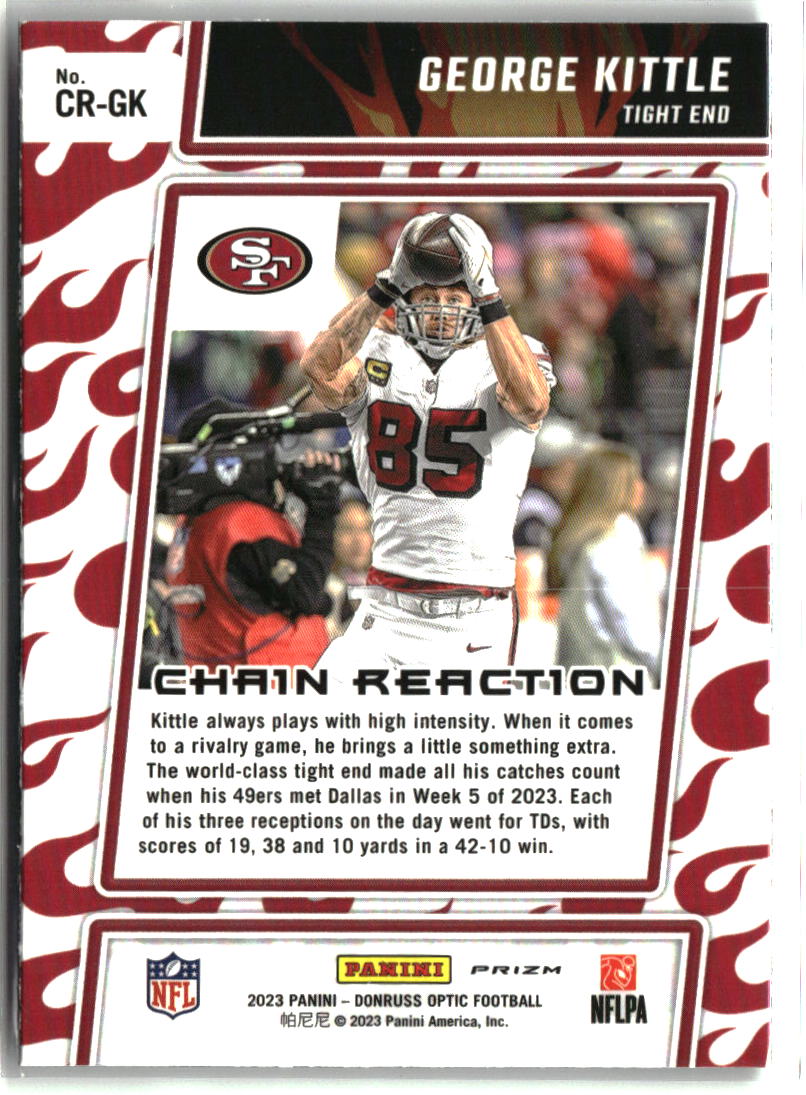George Kittle 2023 Donruss Optic Chain Reaction #CR-GK