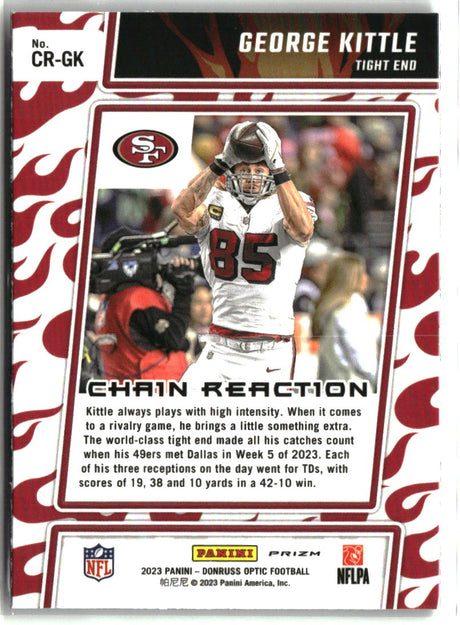 George Kittle 2023 Donruss Optic Chain Reaction #CR-GK