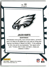 Jalen Hurts 2023 Donruss Optic My House #10