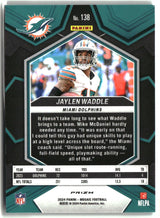 Jaylen Waddle 2024 Panini Mosaic Mosaic Green #138