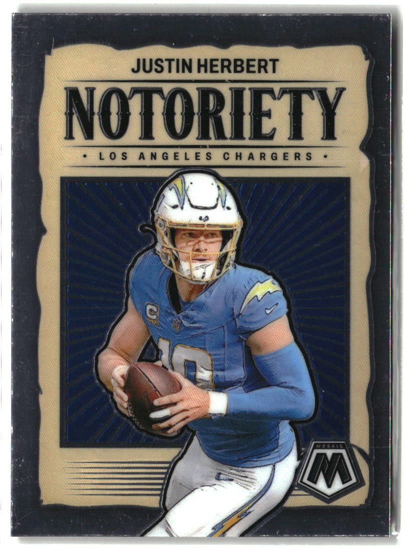 Justin Herbert 2024 Panini Mosaic Notoriety #14