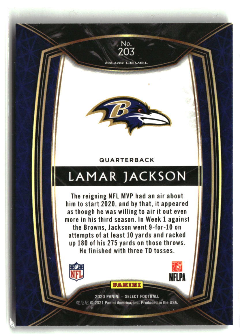 Lamar Jackson 2020 Panini Select #203