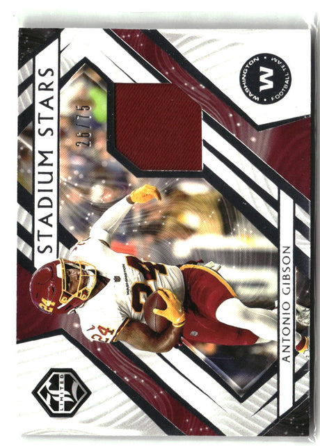 Antonio Gibson 2021 Limited Stadium Star Swatches Silver Spotlight #SS-AG #/75