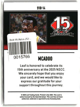 Bob McAdoo 2025 Leaf 1991 Base Lava Red #91B-14 #/3