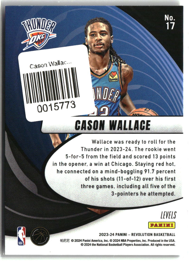 Cason Wallace 2023-24 Panini Revolution Vortex Levels #17