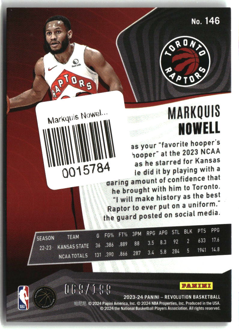 Markquis Nowell 2023-24 Panini Revolution Red Swirl #146 #/199