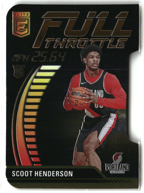 Scoot Henderson 2023-24 Donruss Elite Full Throttle Orange Die Cut #2