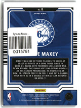Tyrese Maxey 2023-24 Panini Contenders Optic Playing the Numbers Game #8