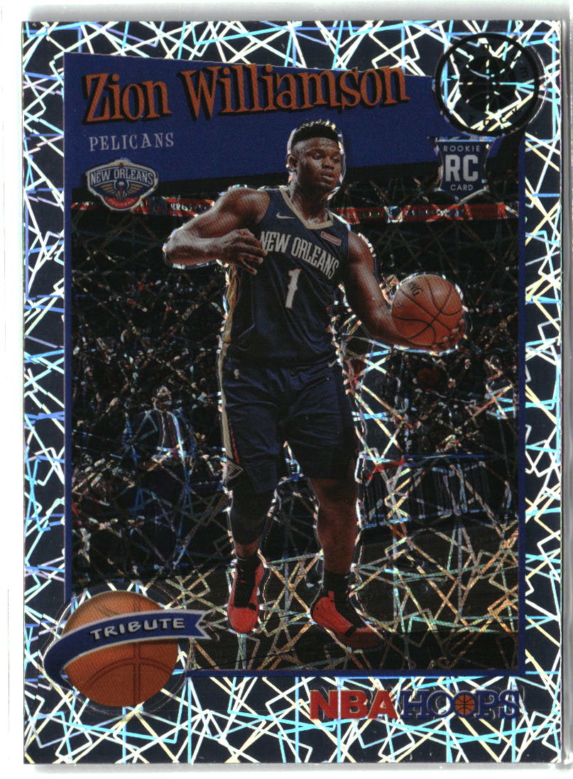 Zion Williamson 2019-20 Hoops Premium Stock Prizms Silver Laser #296