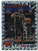Zion Williamson 2019-20 Hoops Premium Stock Prizms Silver Laser #296