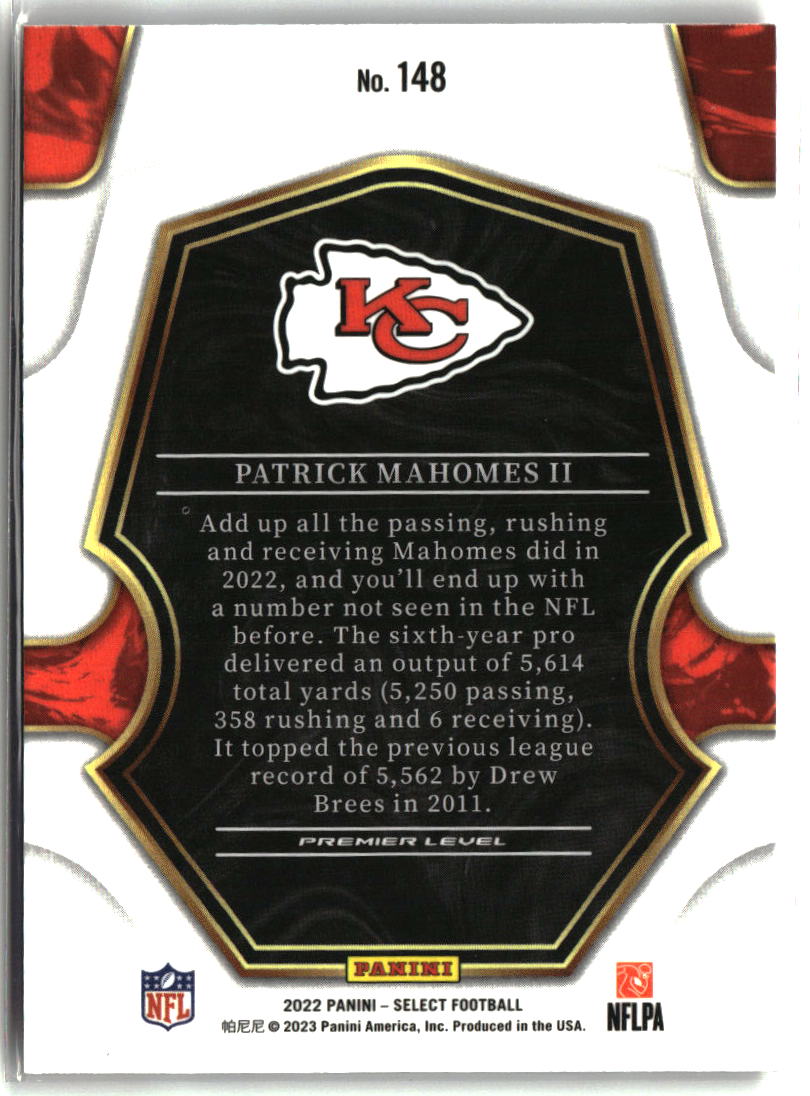 Patrick Mahomes II 2022 Panini Select #148