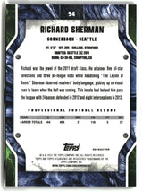 Richard Sherman 2024 Topps Resurgence Refractor #94