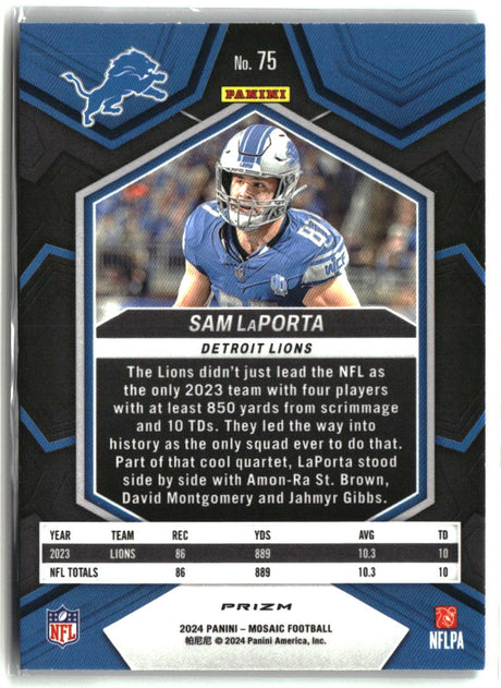 Sam LaPorta 2024 Panini Mosaic Mosaic Green #75