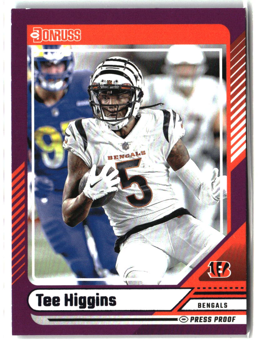 Tee Higgins 2024 Donruss Press Proof Purple #82