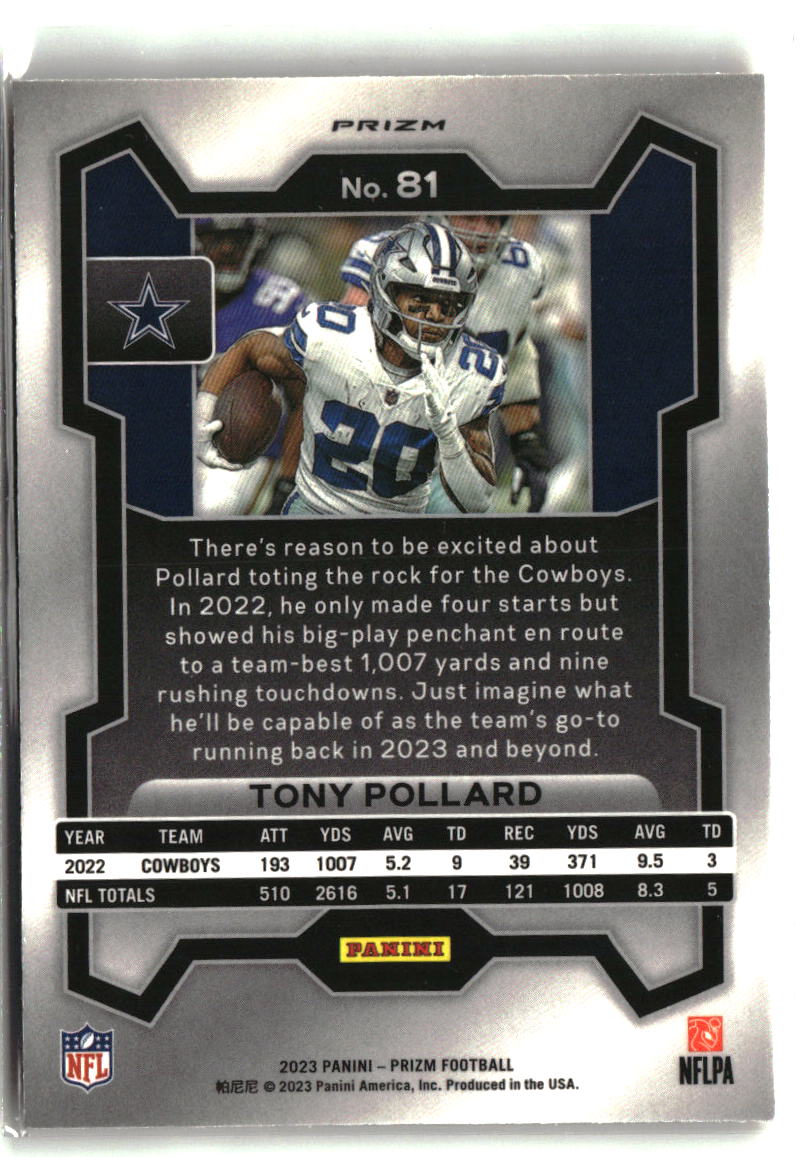 Tony Pollard 2023 Panini Prizm Lazer #81