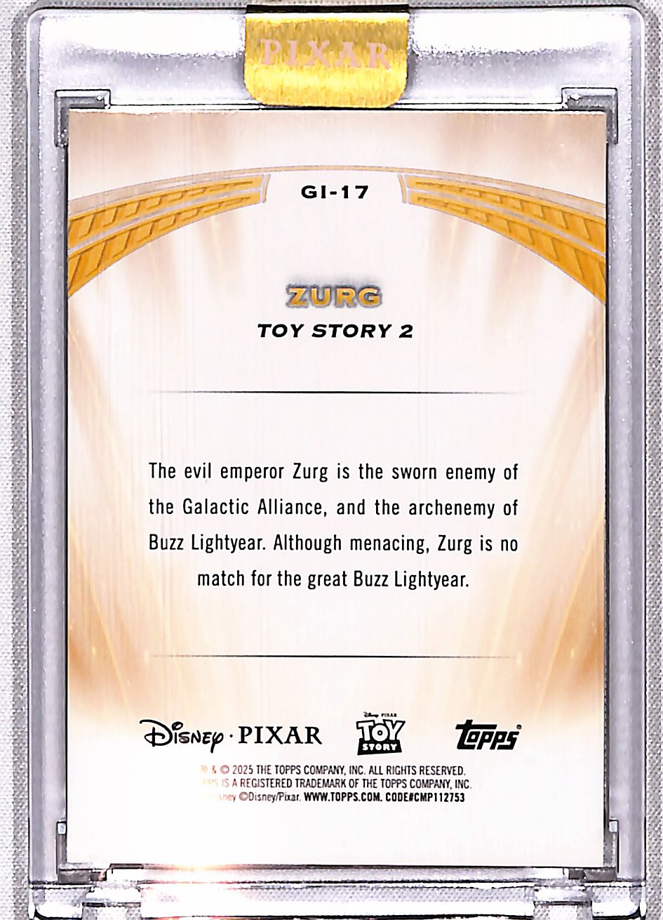 Zurg 2025 Topps Pixar Gold Golden Icons (Encased) #GI-17