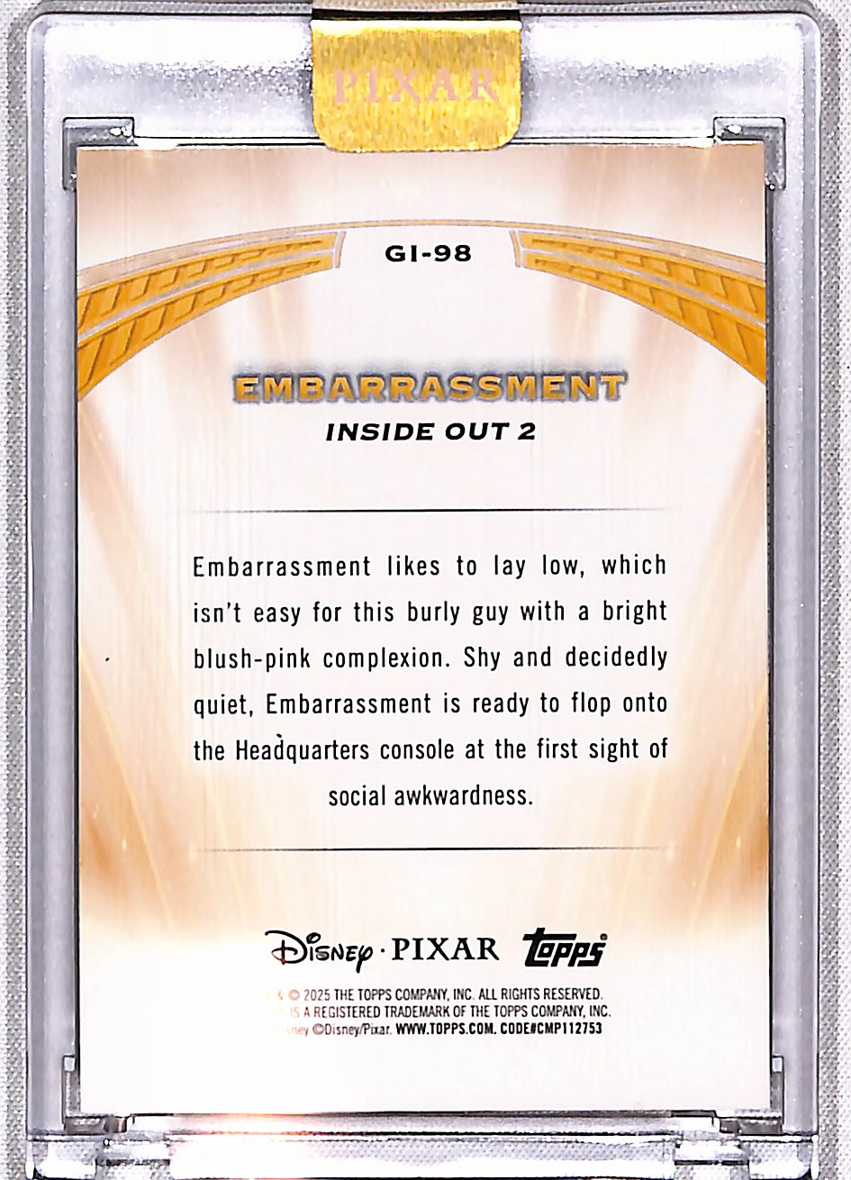 Embarrassment 2025 Topps Pixar Gold Golden Icons (Encased) #GI-98