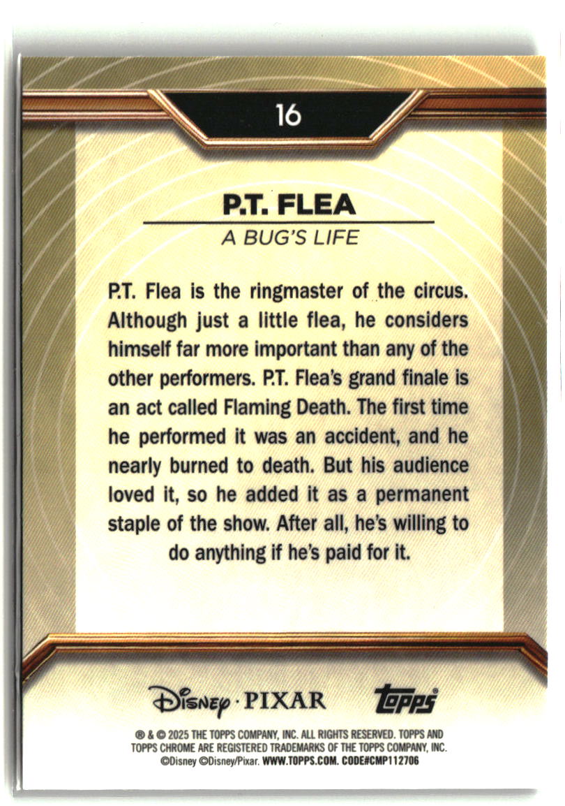 P.T. Flea 2025 Topps Pixar Gold #16