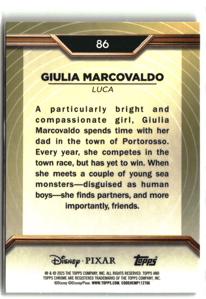 Giulia Marcovaldo 2025 Topps Pixar Gold #86
