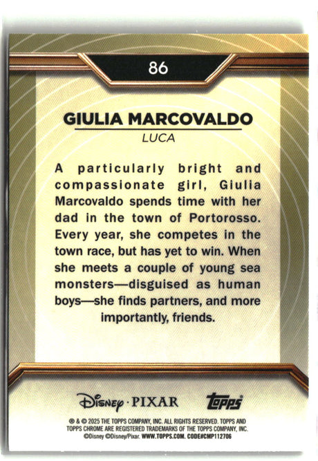 Giulia Marcovaldo 2025 Topps Pixar Gold #86