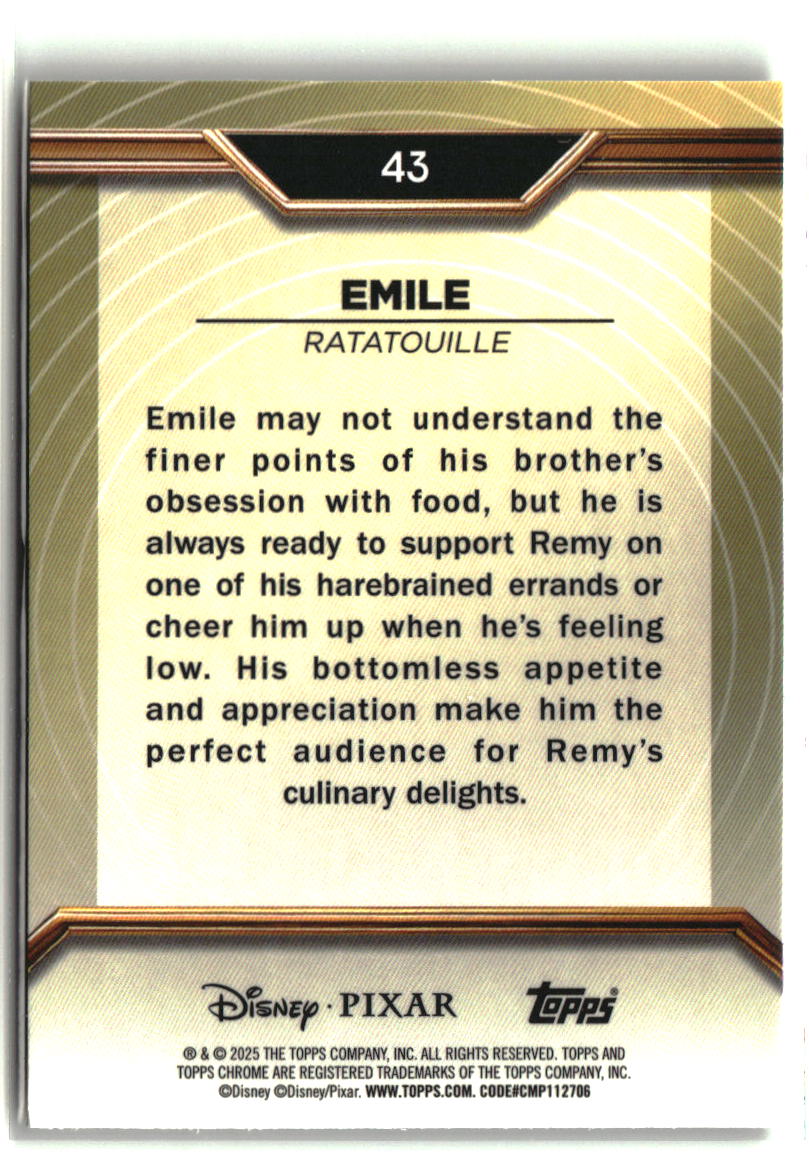 Emile 2025 Topps Pixar Gold #43
