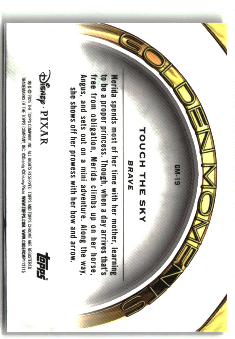 Touch the Sky - Brave 2025 Topps Pixar Gold Golden Moments #GM-19