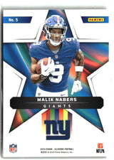 Malik Nabers 2024 Panini Illusions Shining Stars #5