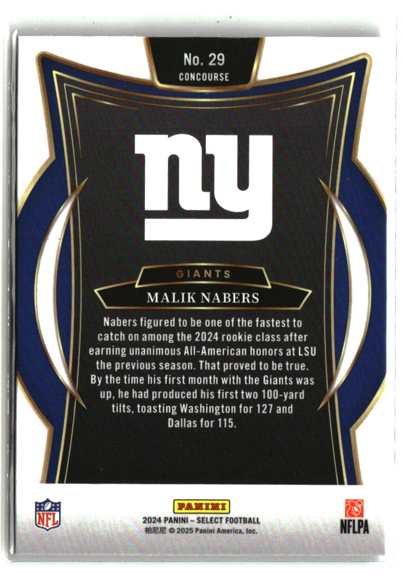 Malik Nabers 2024 Panini Select #29