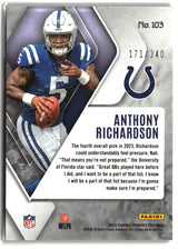 Anthony Richardson 2023 Panini Phoenix Fire Burst #103 #/340