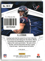 C.J. Stroud 2023 Panini Rookies & Stars Stellar Rookies Silver #SR-5
