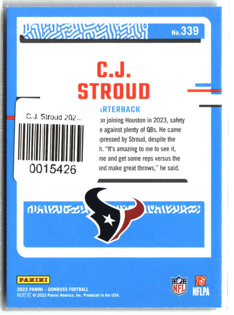 C.J. Stroud 2023 Donruss #339