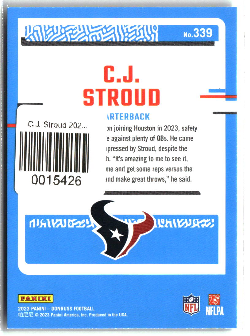 C.J. Stroud 2023 Donruss #339